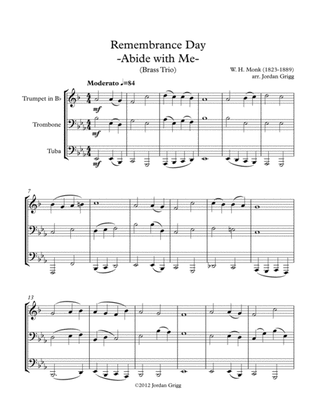 Remembrance Day 'Abide with Me' (Brass Trio)