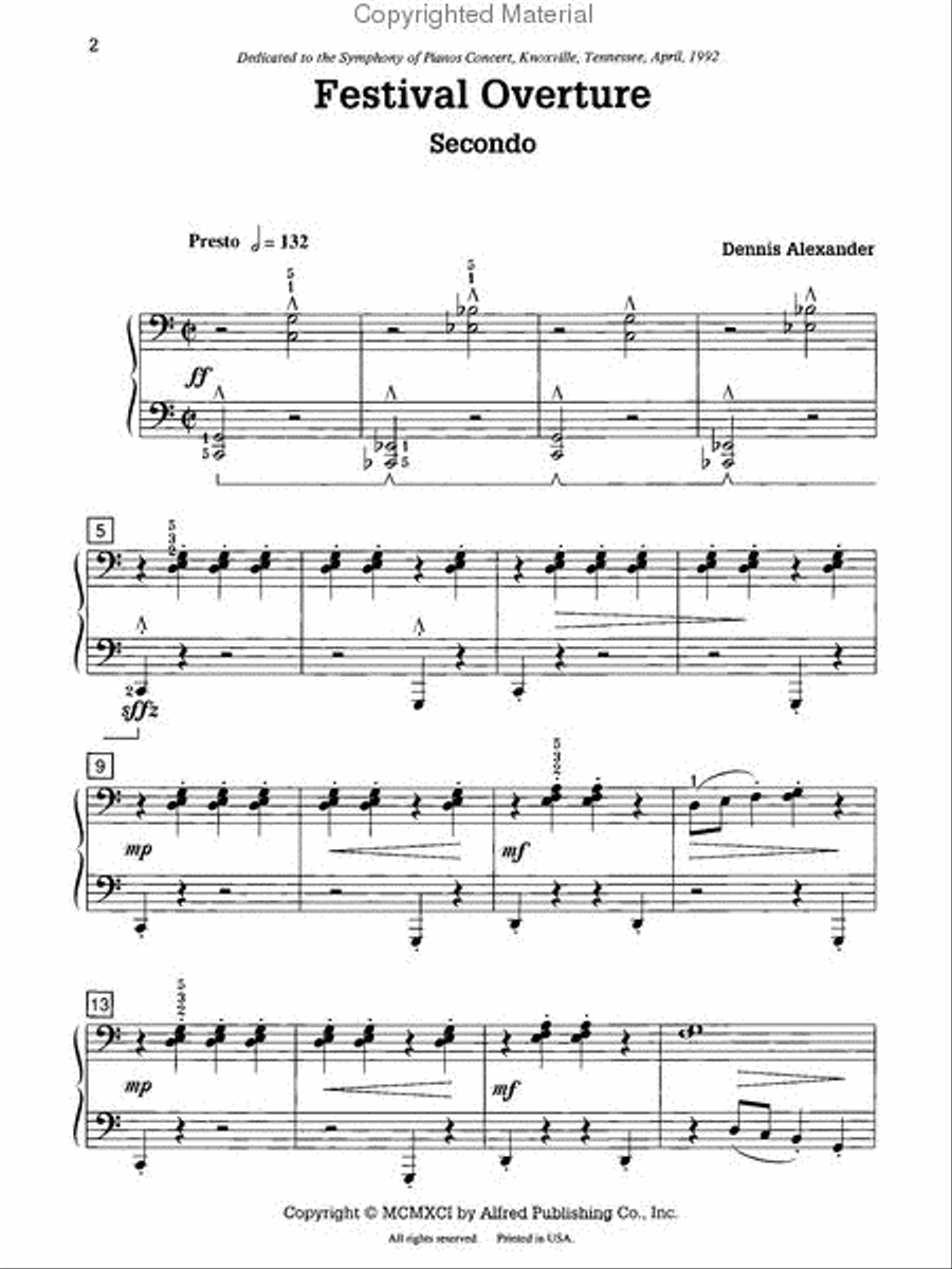 Festival Overture Small Ensemble scores gallery preview page 2