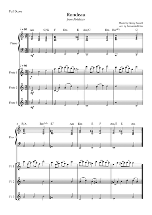 Rondeau (from Abdelazer) for Flute Trio and Piano Accompaniment with Chords