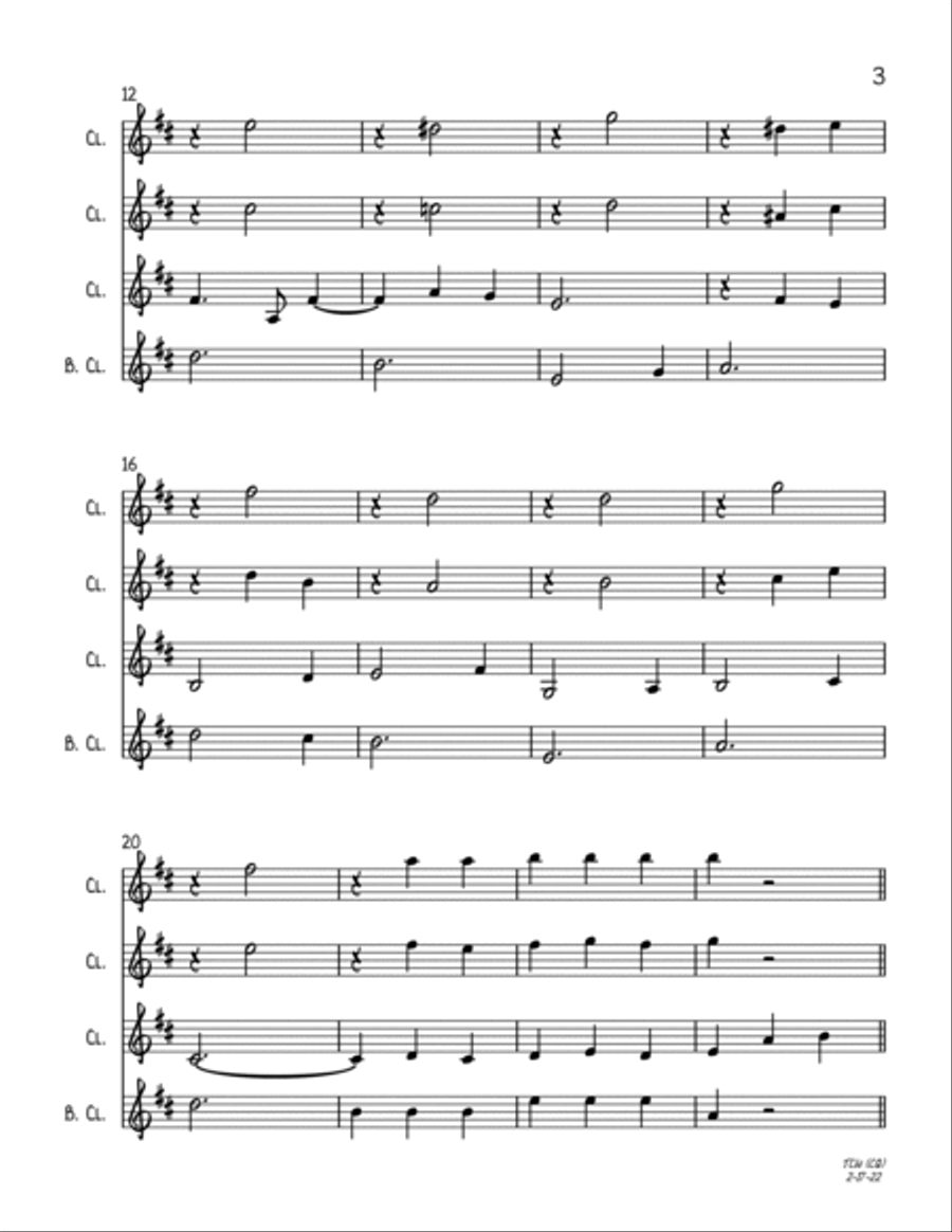 The Christmas Waltz Woodwind Quartet scores gallery preview page 3