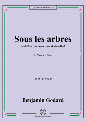 B. Godard-Sous les arbres,Op.7 No.2,from '12 Morceaux pour chant et piano,Op.7',in D flat Major