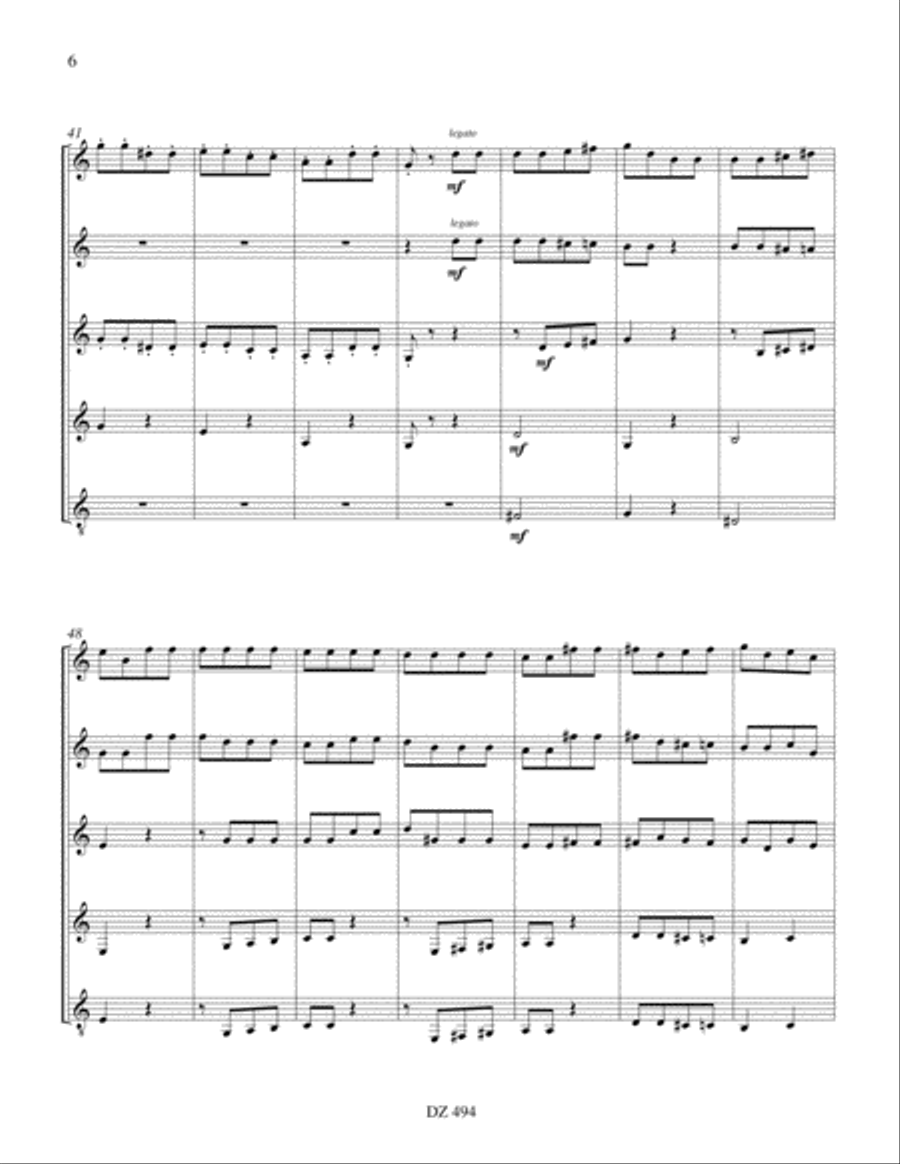 Andante Guitar Ensemble scores gallery preview page 5