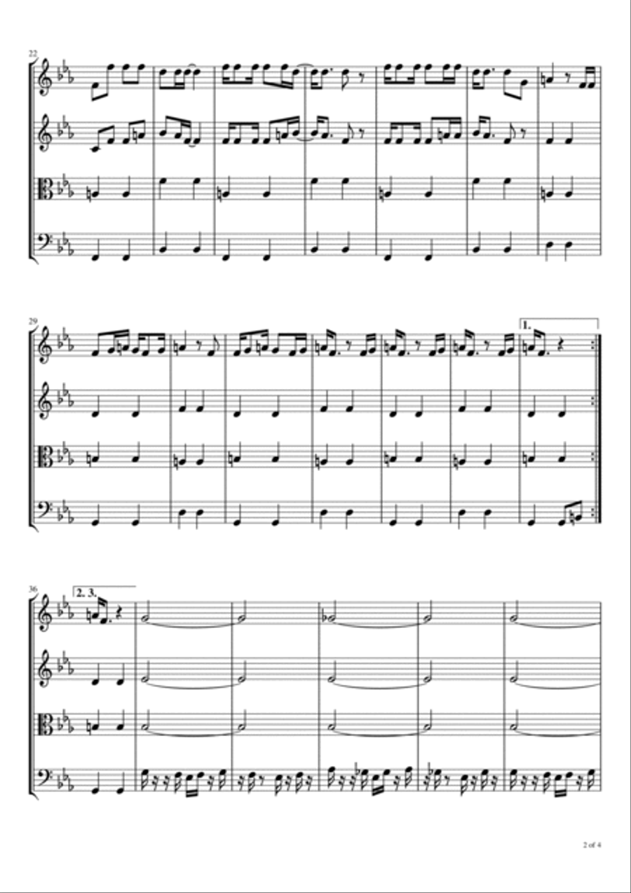 Summer In The City String Quartet scores gallery preview page 3