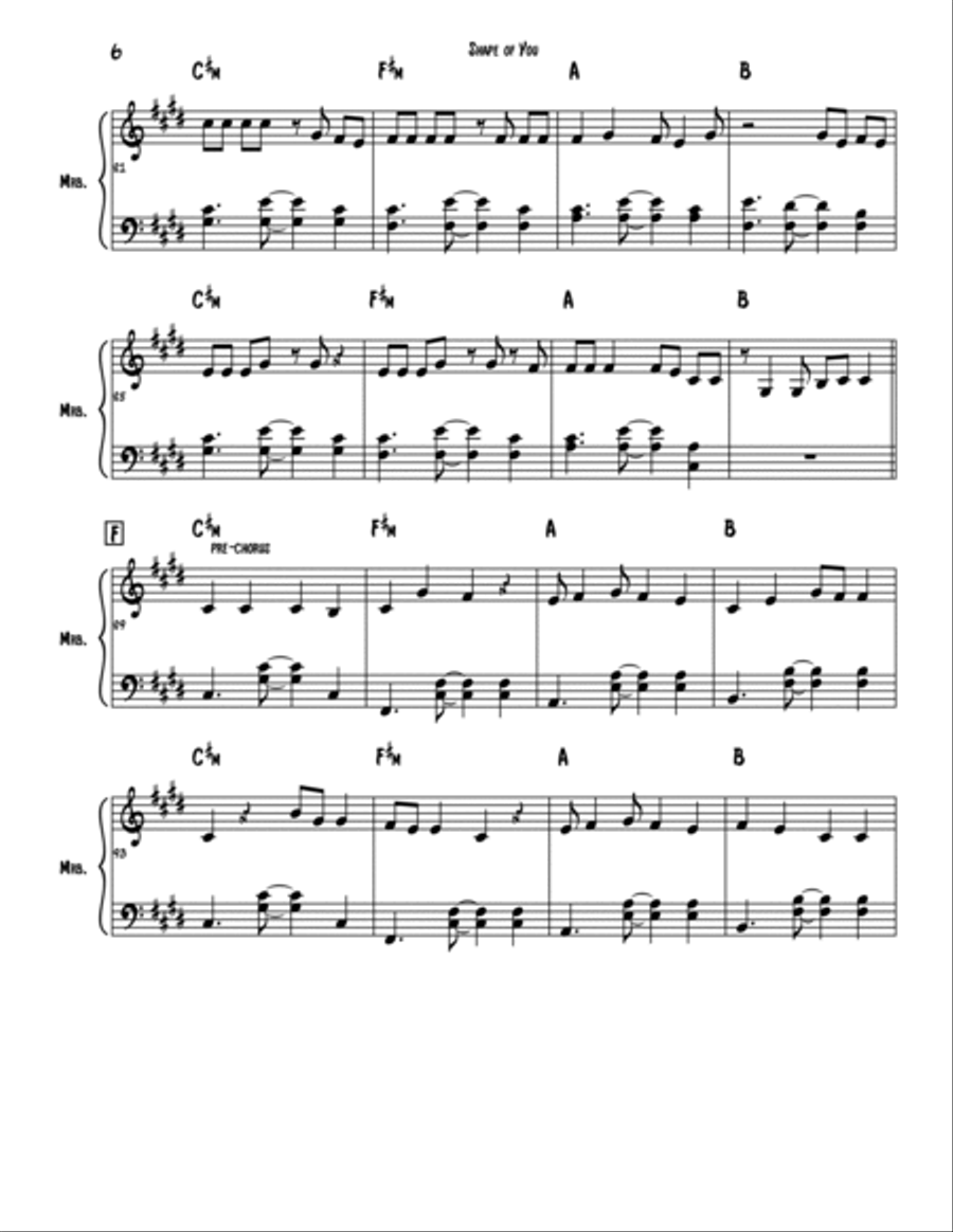 Shape Of You Marimba scores gallery preview page 6