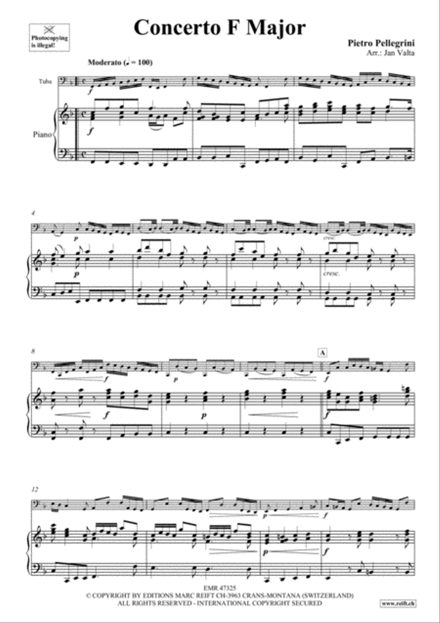 Concerto F Major Tuba scores gallery preview page 5