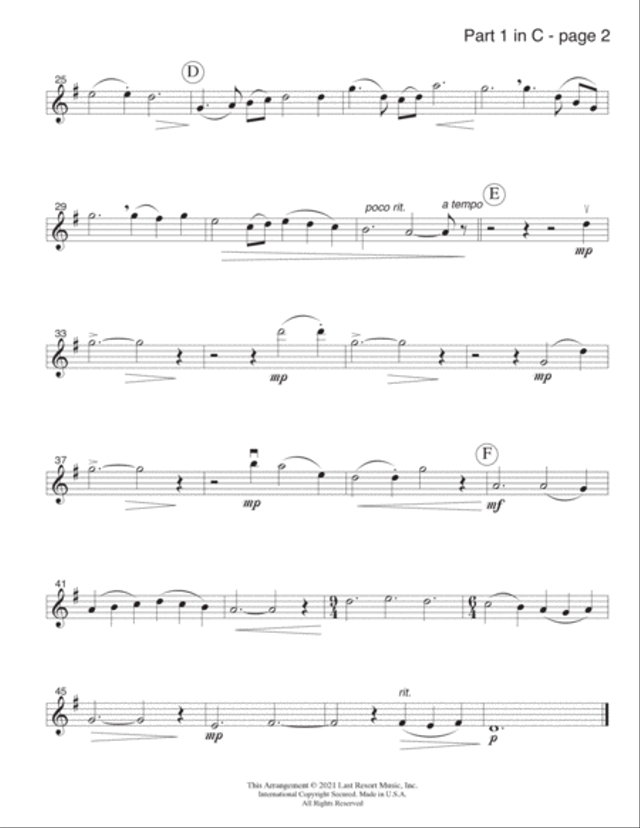 Sussex Carol for String Quartet or Wind Quartet (Mixed Quartet, Double Reed Quartet, or Clarinet Qua Chamber Orchestra scores gallery preview page 4