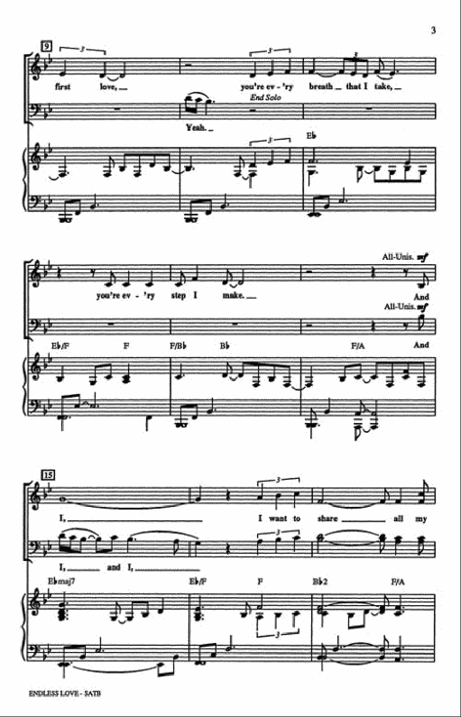 Endless Love Endless Love Choir scores gallery preview page 3