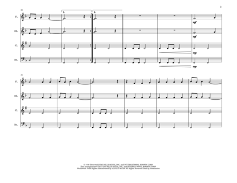 The Little Drummer Boy Small Ensemble scores gallery preview page 3