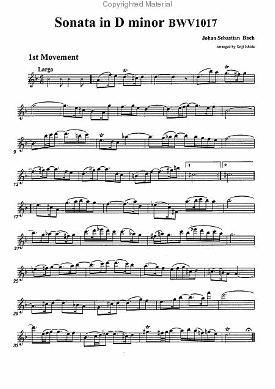 Sonata in D minor, BWV1017 image number null