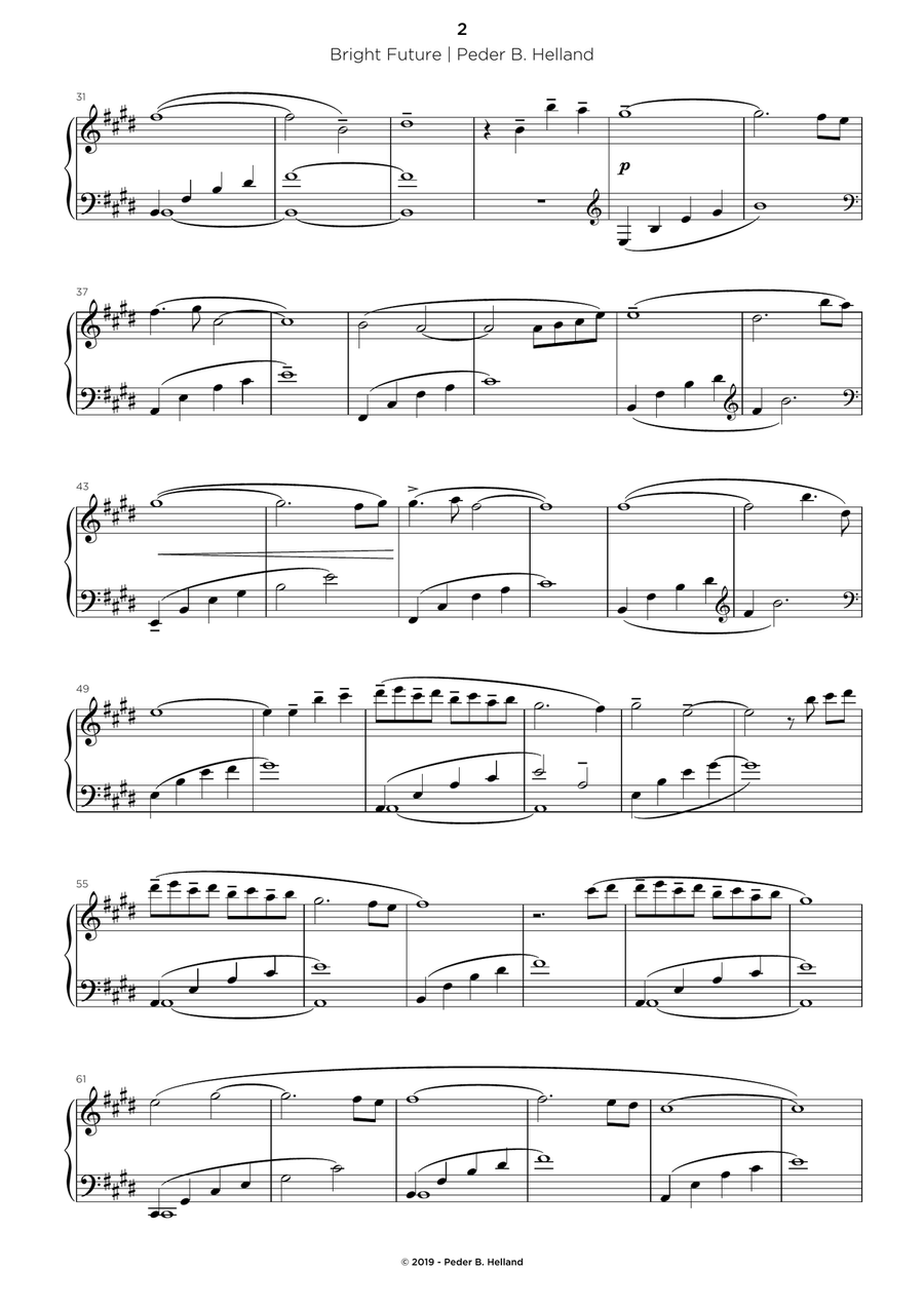 Bright Future Easy Piano scores gallery preview page 2