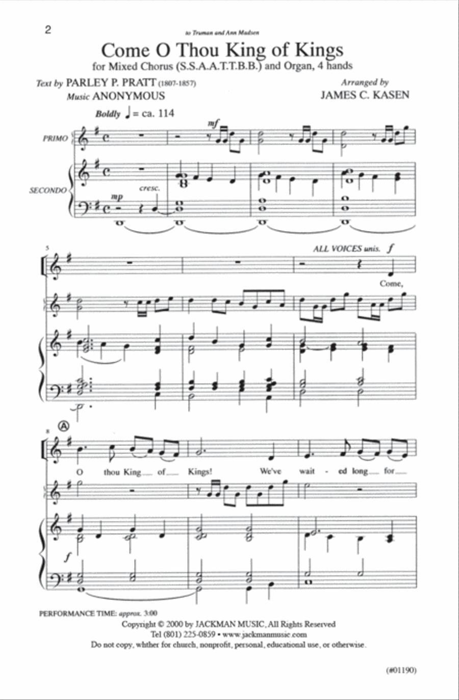 Come, O Thou King of Kings - SATB 4-Part scores gallery preview page 2