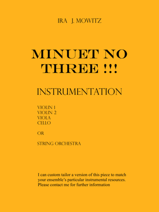 MINUET NO THREE !!!! - SQ or String Orch version
