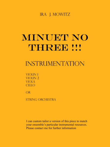 MINUET NO THREE !!!! - SQ or String Orch version image number null