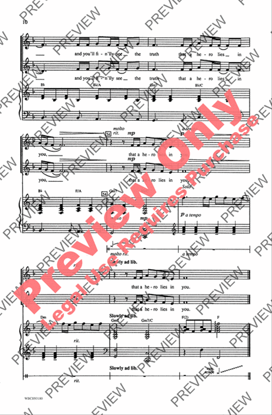 Hero Unison Choir scores gallery preview page 9