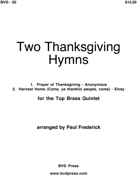 2 Thanksgiving Hymns