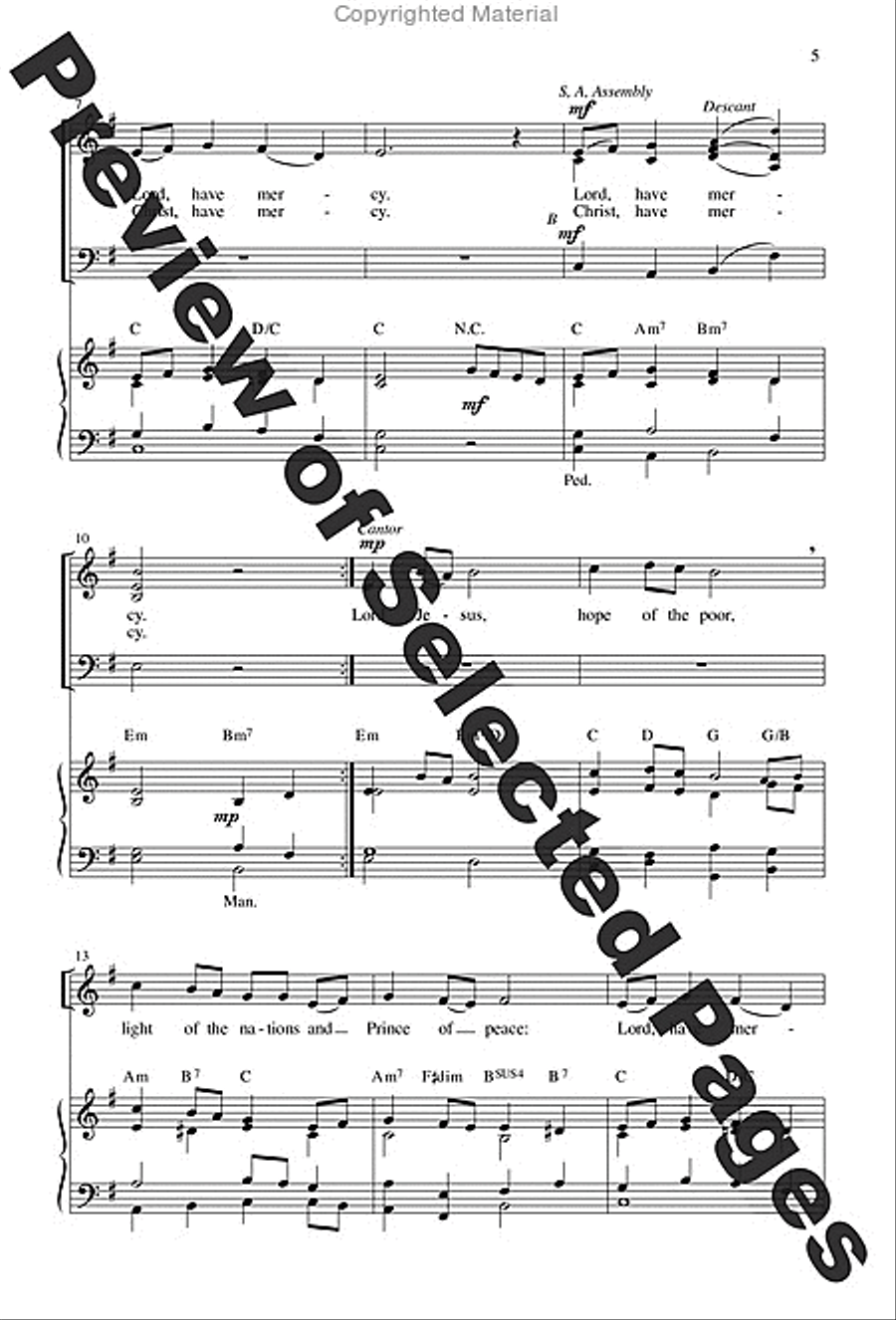 Mass of the Angels and Saints - Choral / Accompaniment Edition 3-Part scores gallery preview page 3