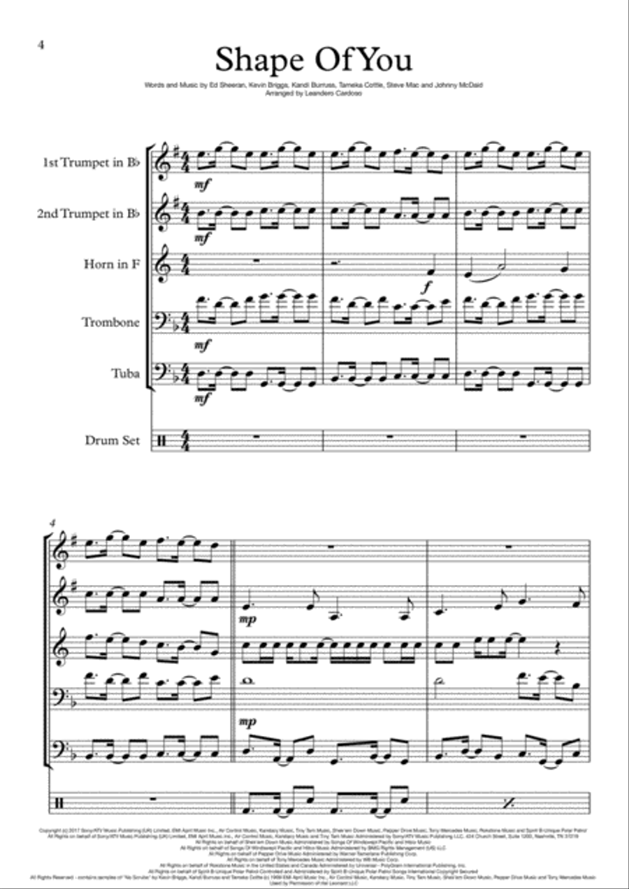 Shape Of You Shape Of You Small Ensemble scores gallery preview page 4