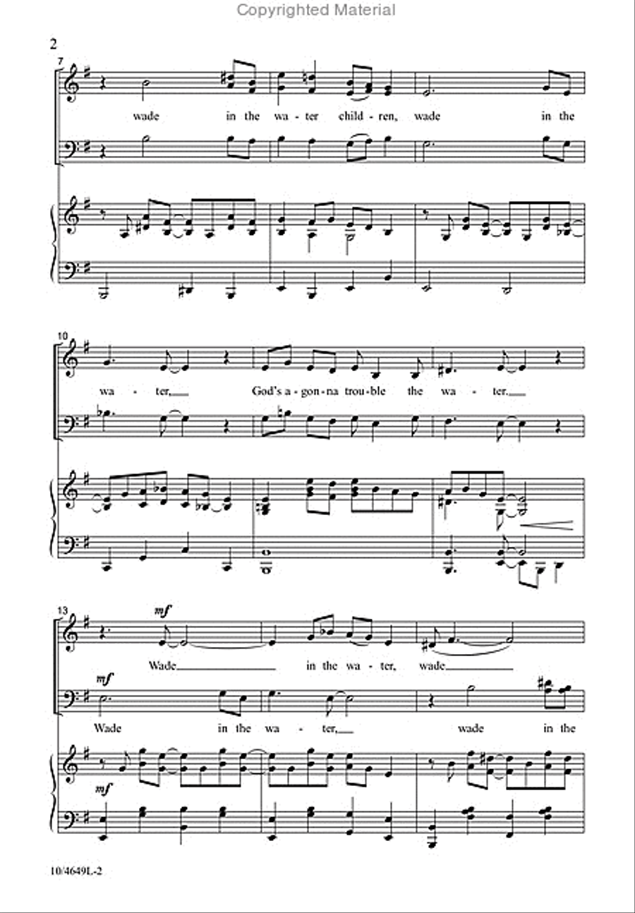 Wade in the Water Wade in the Water 4-Part scores gallery preview page 3