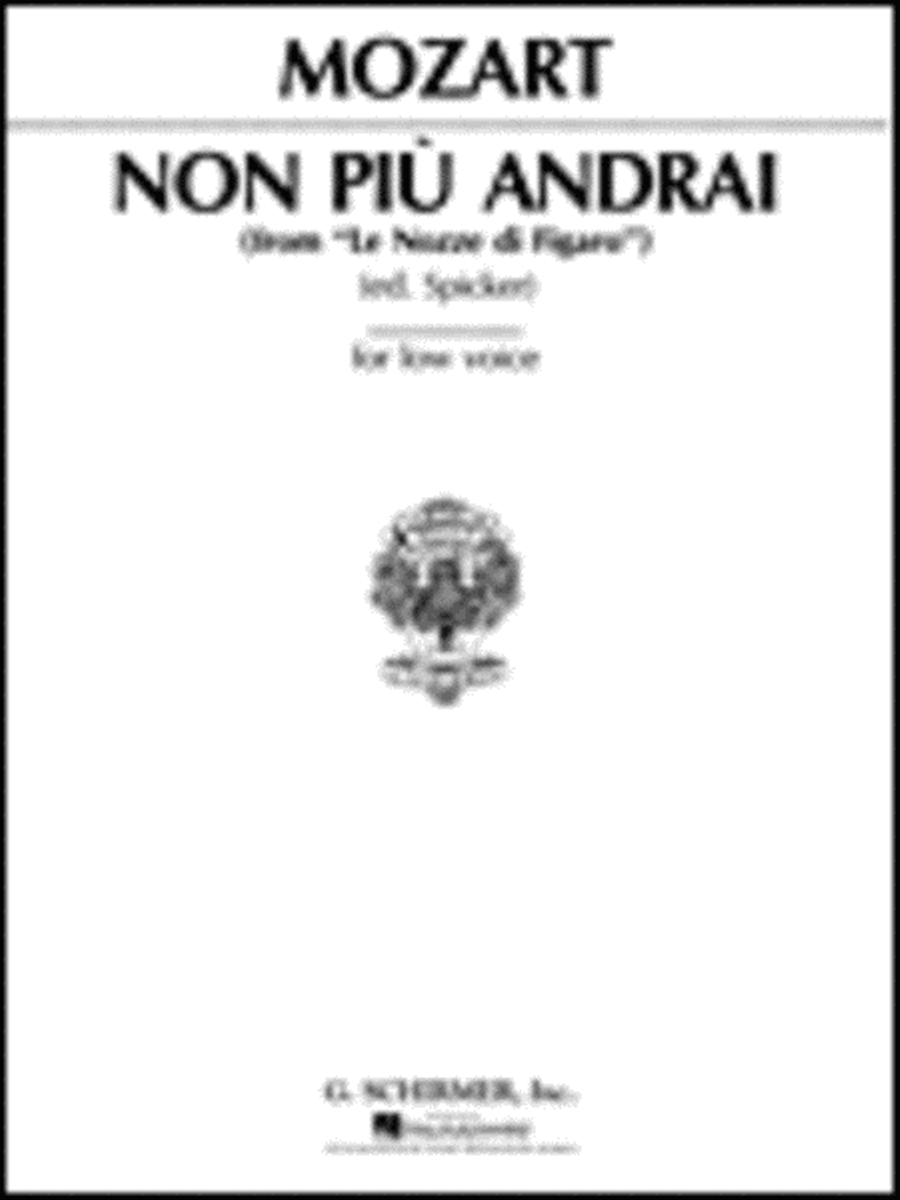 Non piu andrai (from Le Nozze di Figaro) Voice scores gallery preview page 1