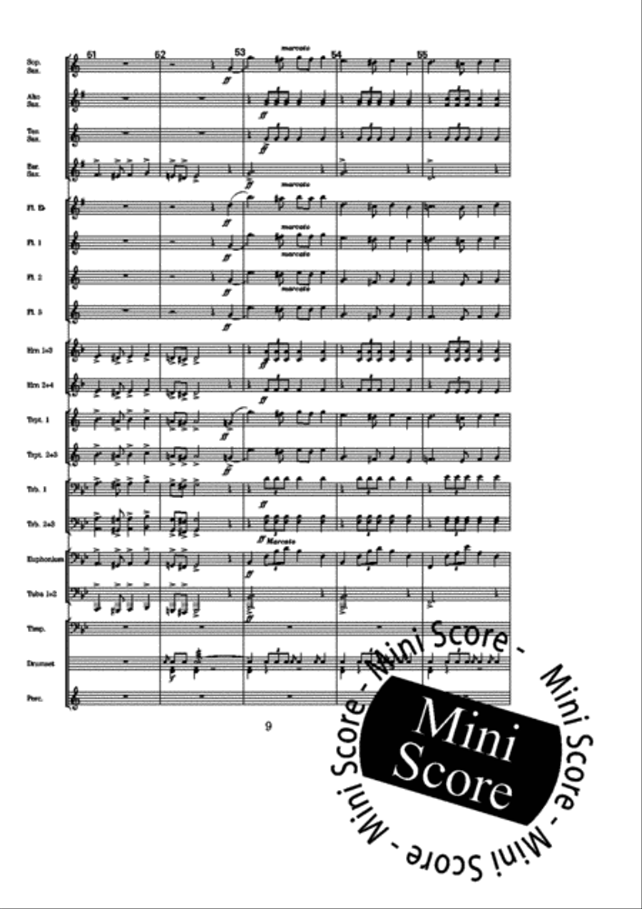 Persian March Fanfare Band scores gallery preview page 15