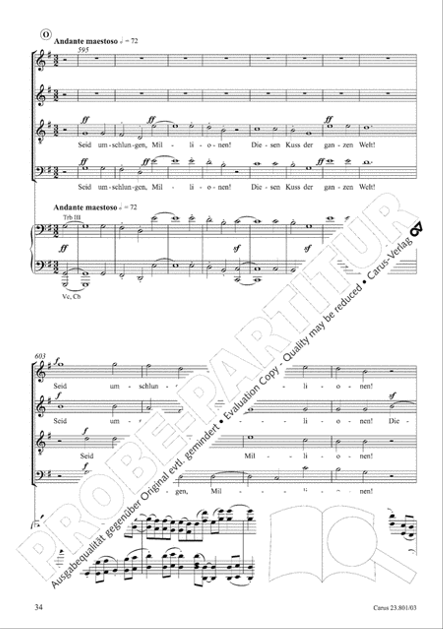 Symphony No. 9, Op. 125 - Finale (Choral Symphony) 4-Part scores gallery preview page 35