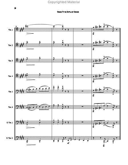Joshua F'it de Battle of Jericho for 8-part Trombone Ensemble image number null