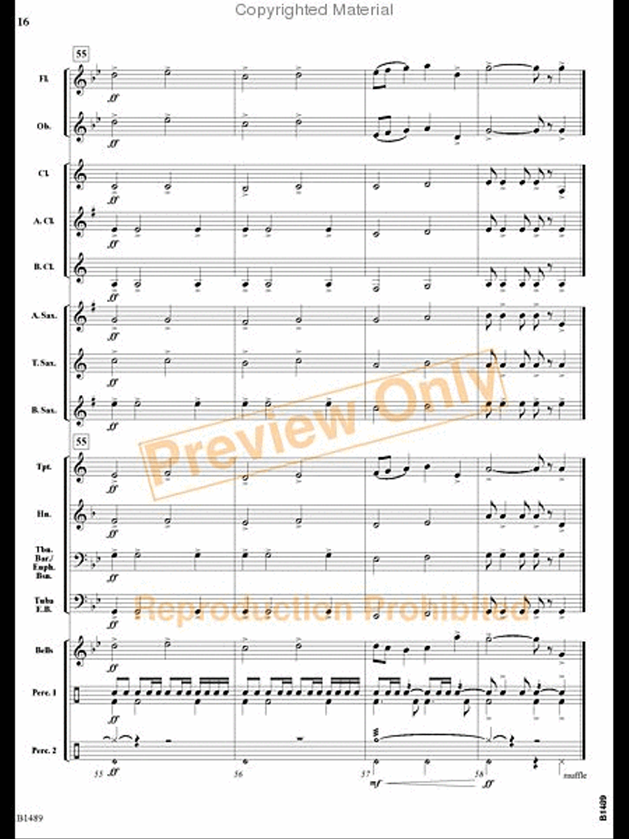 Quest of the Knights Templar Concert Band scores gallery preview page 15