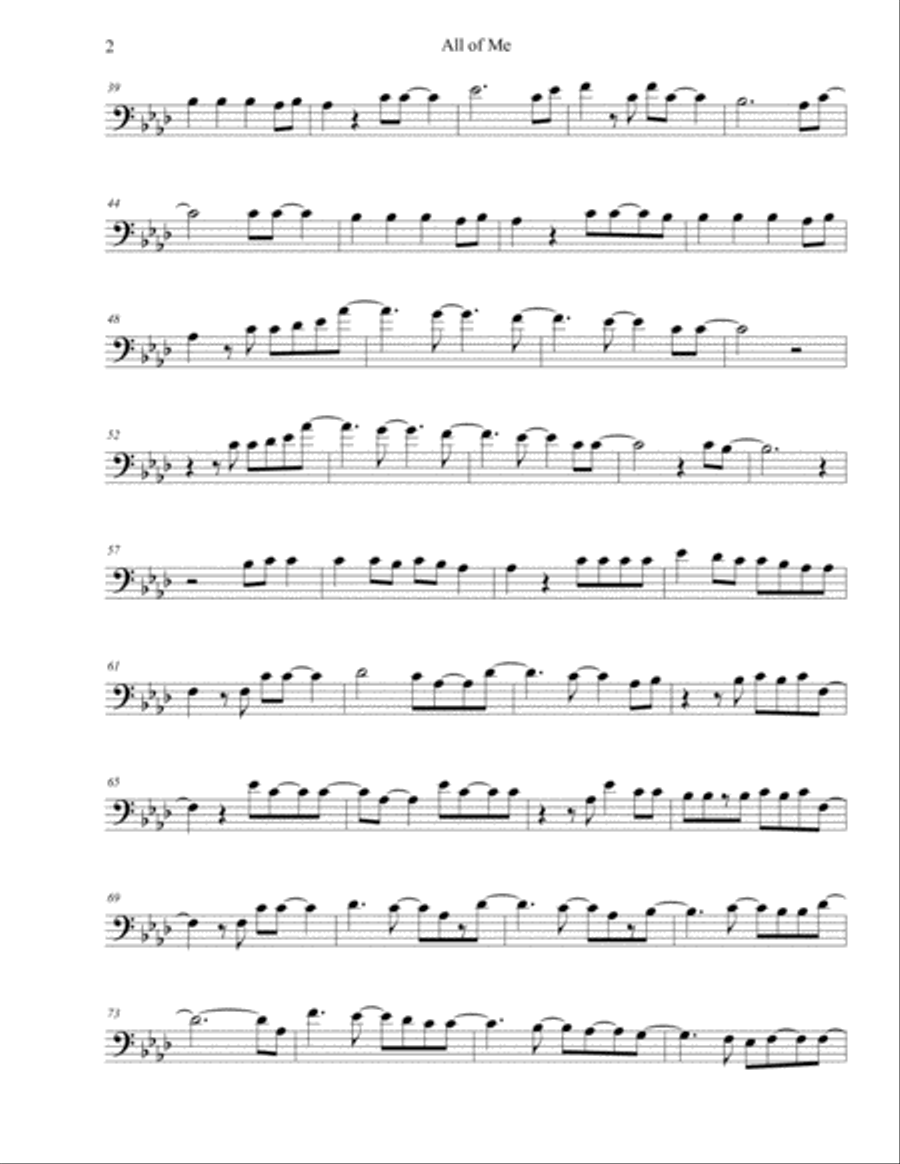 All Of Me Trombone Solo scores gallery preview page 2