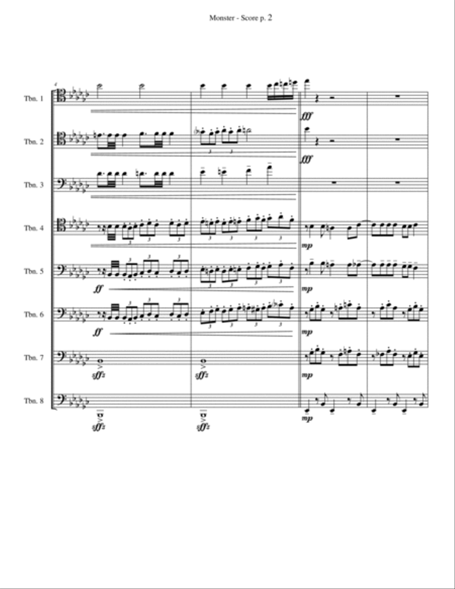 Monster Trombone Solo scores gallery preview page 2