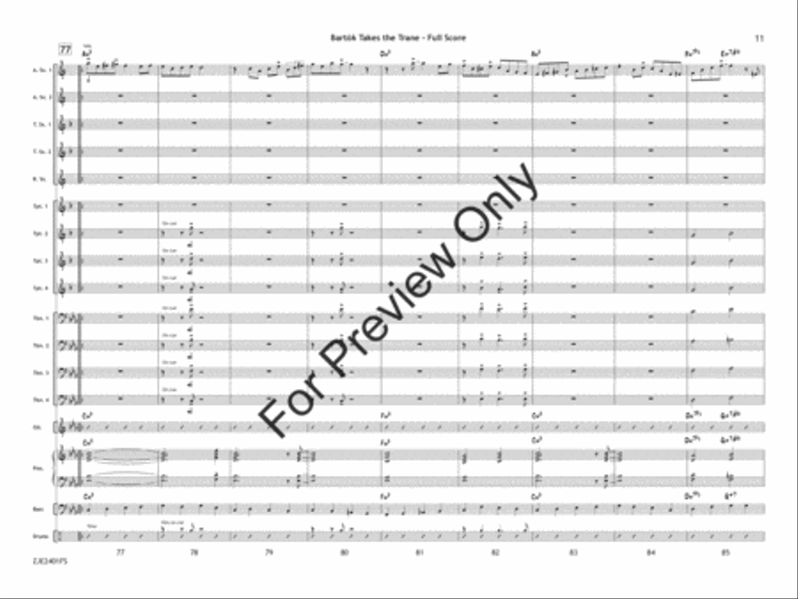 Bartók Takes the Trane (Score) Jazz Ensemble scores gallery preview page 12