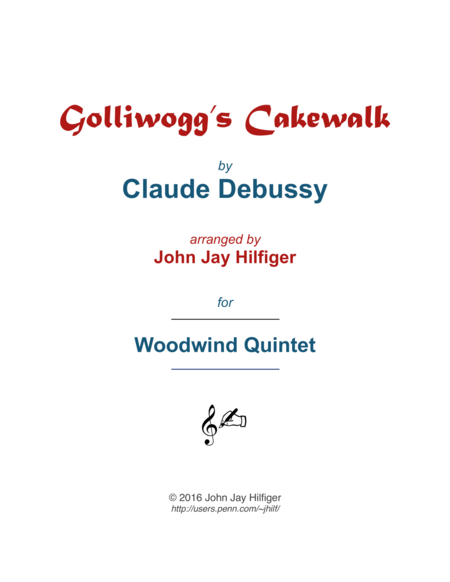 Golliwogg's Cakewalk for Woodwind Quintet image number null