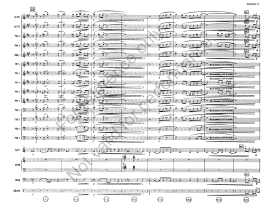 Shades On, Roof Down! Jazz Ensemble scores gallery preview page 16