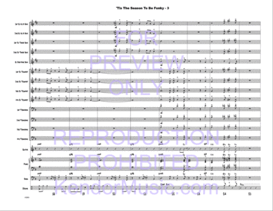 Tis The Season To Be Funky Jazz Ensemble scores gallery preview page 5
