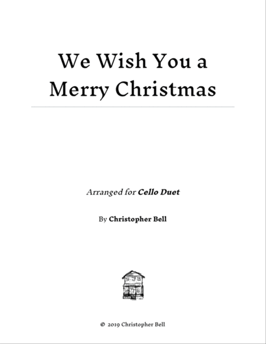 We Wish You A Merry Christmas - Easy Cello Duet String Duet scores gallery preview page 1