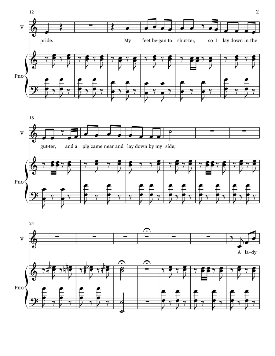 One Night in Late October Voice scores gallery preview page 2