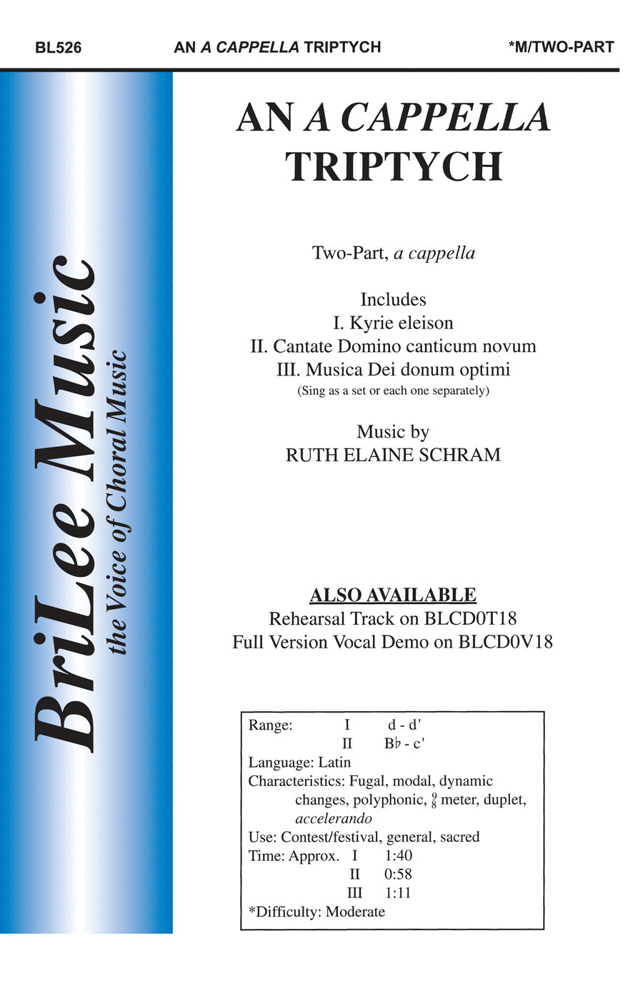 An A Cappella Triptych A Cappella scores gallery preview page 1