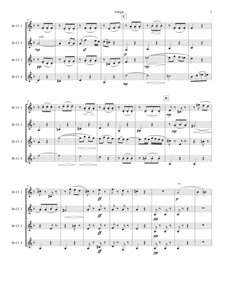 Adagio for Clarinet Quartet image number null