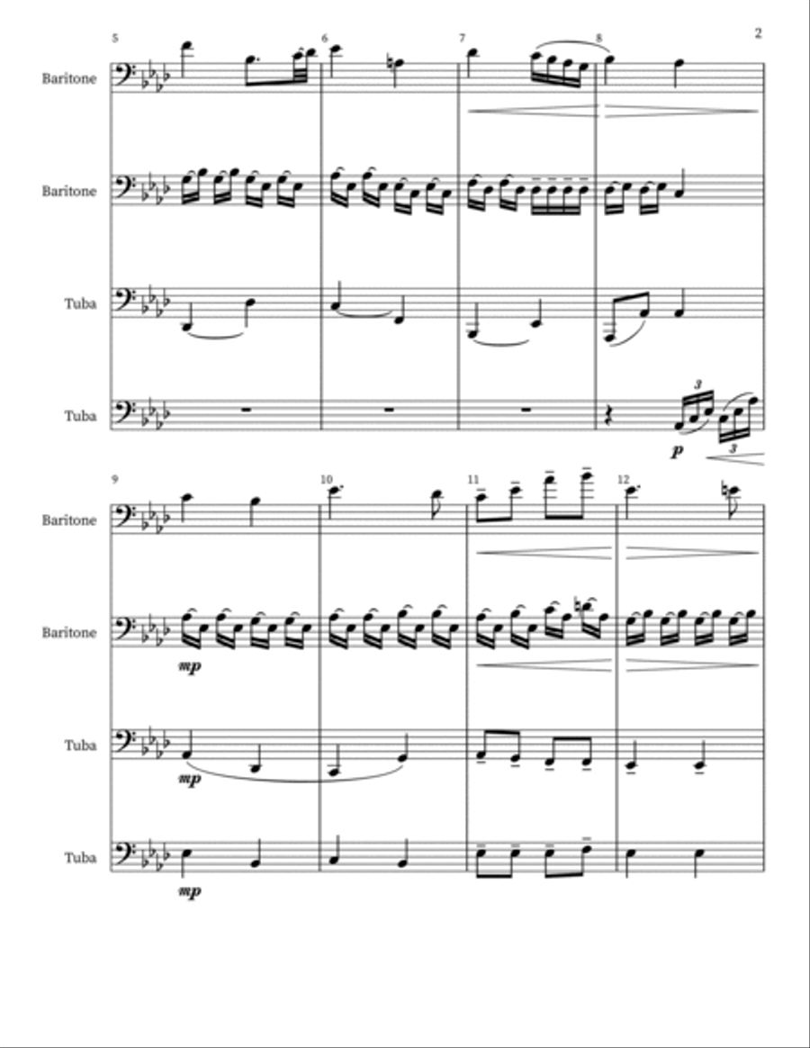 Pathetique Mvt. II Small Ensemble scores gallery preview page 2