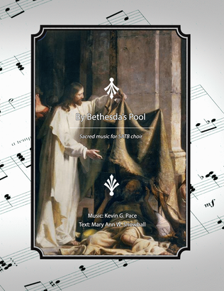 Book cover for By Bethesda's Pool, sacred music for SATB choir
