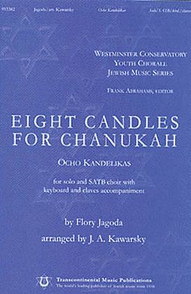 Book cover for Eight Candles for Chanukah (Ocho Kandelikas)