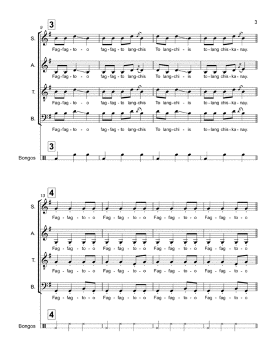 Fagfagto Variations Fagfagto Variations 4-Part scores gallery preview page 3