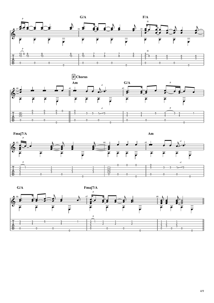 No Ordinary Love Acoustic Guitar scores gallery preview page 5