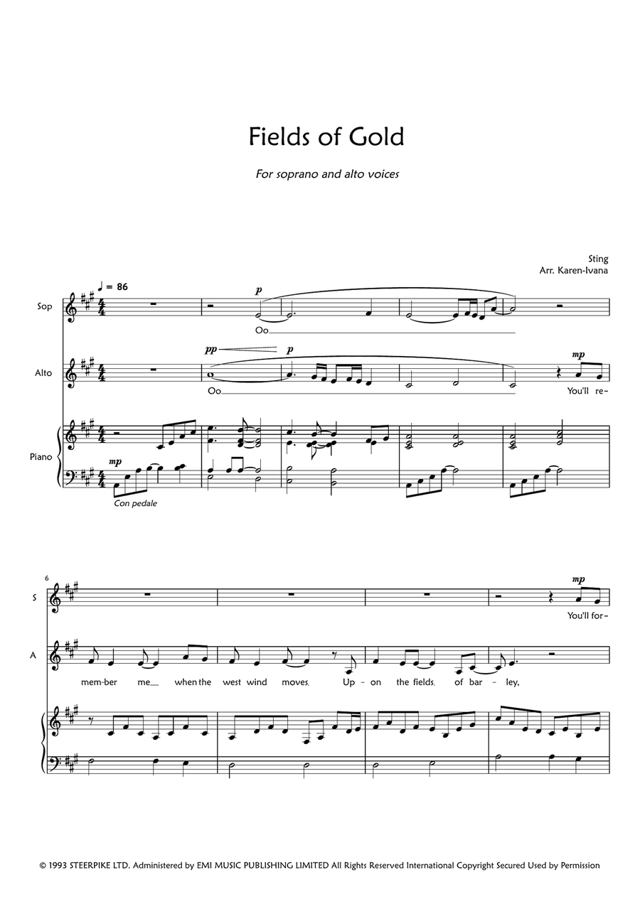 Fields Of Gold Fields Of Gold SA scores gallery preview page 1