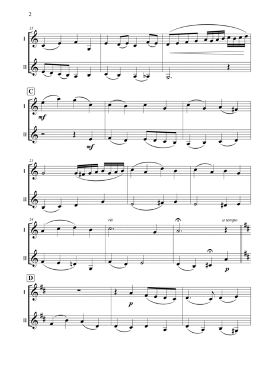 O God Our Help in Ages Past String Duet scores gallery preview page 2