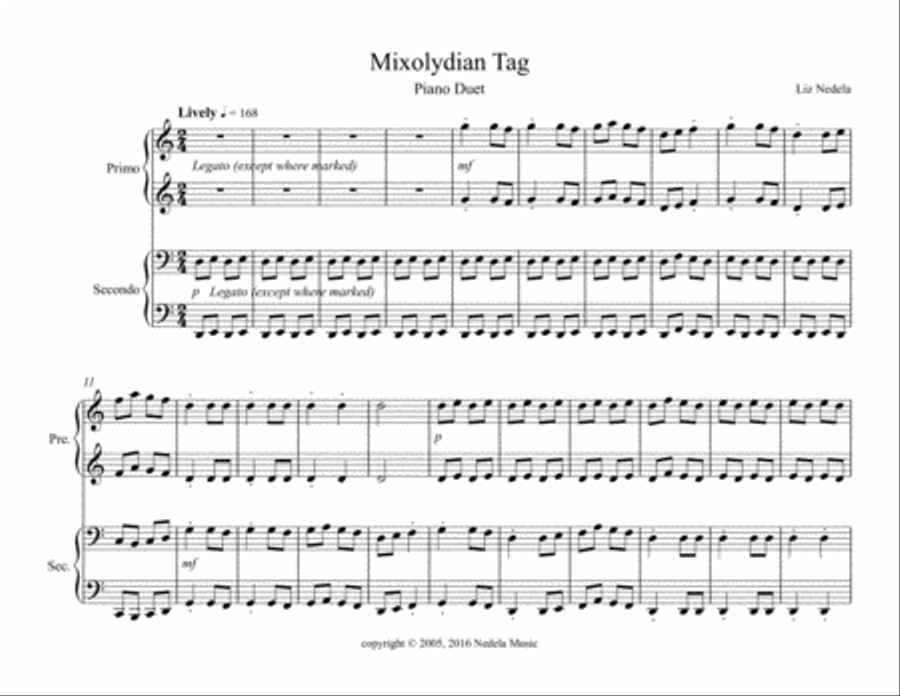 Duets on the Mode 5. Mixolydian Tag Set of Parts scores gallery preview page 3