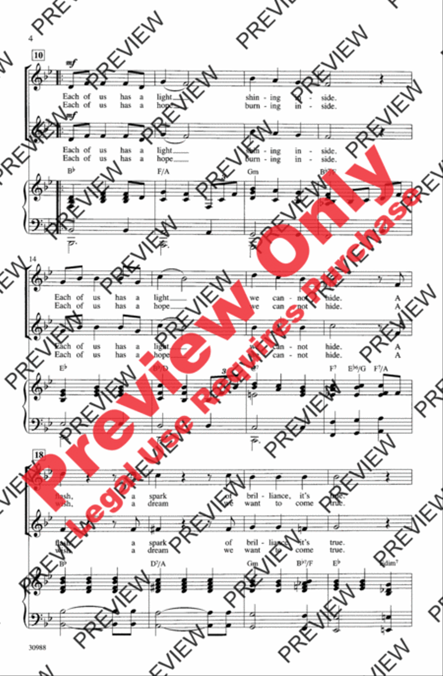 Each of Us Has a Light 2-Part scores gallery preview page 3