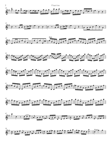 Vivaldi - Flautino Concerto RV 443 - For Flute Solo In G Major - Original Complete image number null