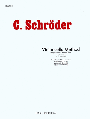 Book cover for C. Schroder, Violincello Method