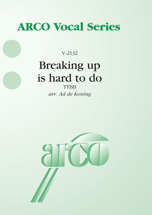 Book cover for Breaking up is hard to do