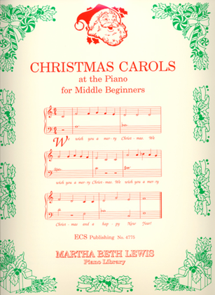 Book cover for Christmas Carols at the Piano for Middle Beginners